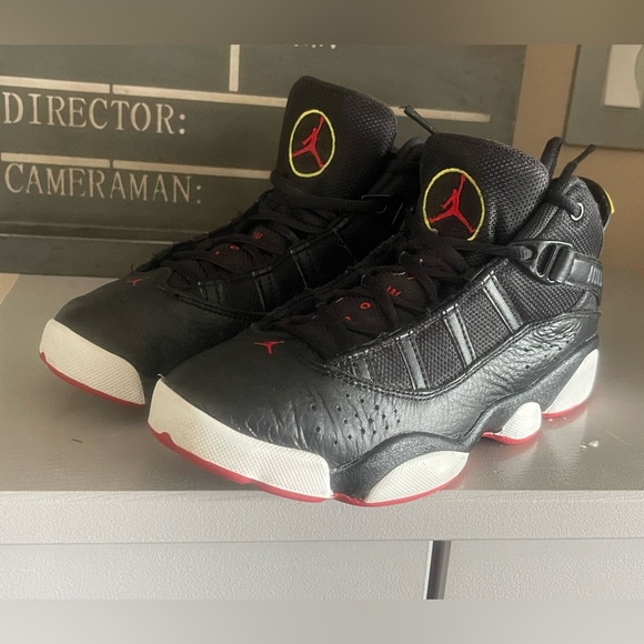 Nike Air Jordan 6 Rings Boys Size 3Y Black Athletic Shoes Sneakers 323432-063 - Picture 5 of 11